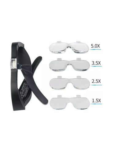Forstørrelsesbrille LED lys opladelig model 6 Forstørrelsesbriller